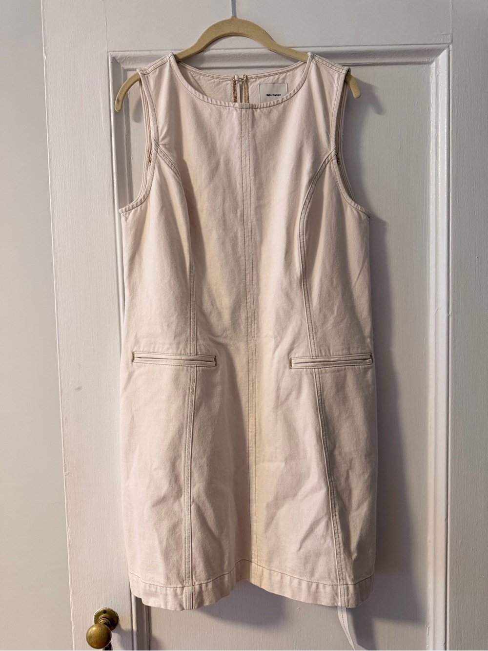 NWT Reformation Citron White Denim Dress